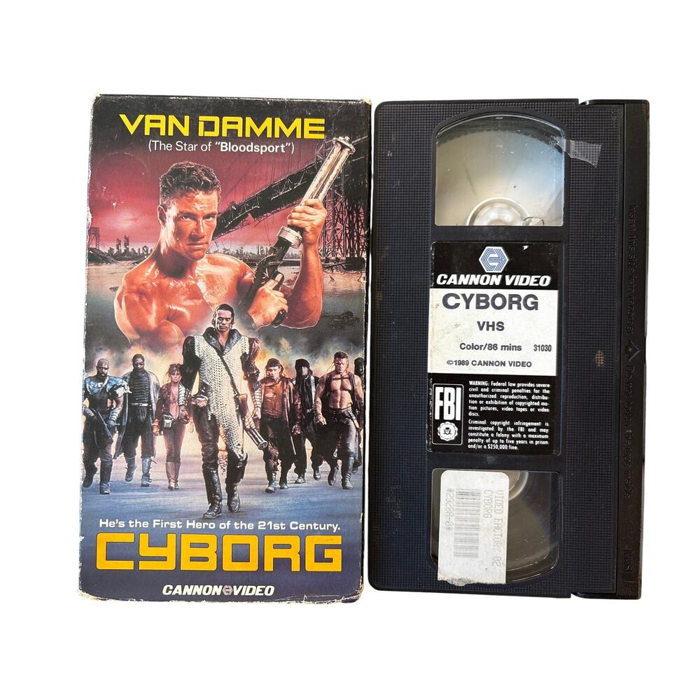 Cyborg VHS Jean-Claude Van Damme Sci Fi Adventure Cannon Video Rental 1989